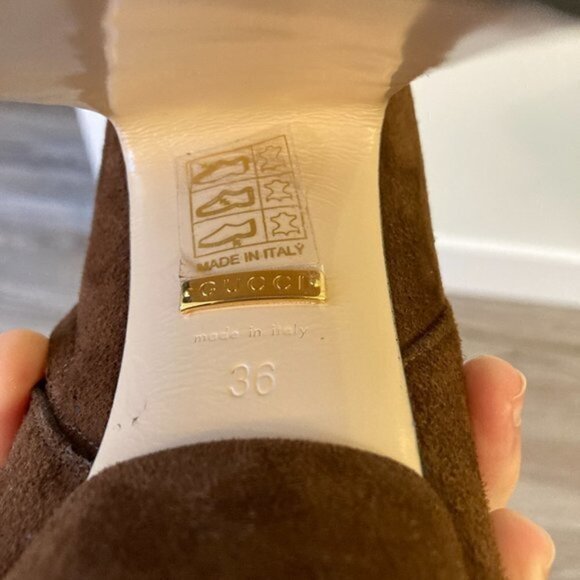 Gucci Madame Suede Leather Platform Knee High Boot EU Size 36 NWT - Picture 13 of 16